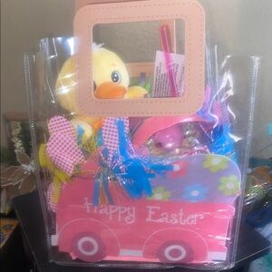 Easter Gift Bag with Duck and Decorations